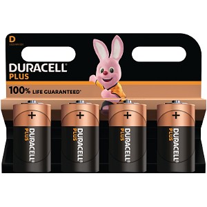 Duracell Plus Power  D-storlek (4-pack)