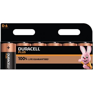 Duracell Plus Power D-storlek (6-pack)