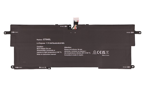 EliteBook x360 1020-G2 i7-7600U Batteri (4 Cells)