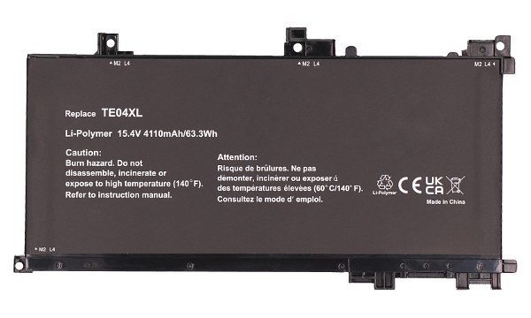 OMEN 15-ax254TX Batteri (4 Cells)